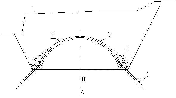 Half-cover and half-dark construction method of separated tunnel passing through high and steep v-shaped gully bias section