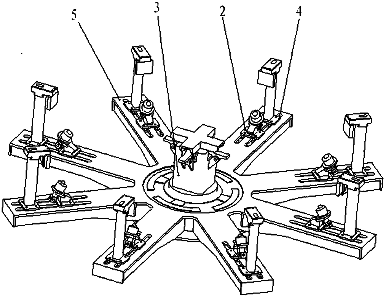 Positioning and clamping device for butt welding of mixer head group and its operation method