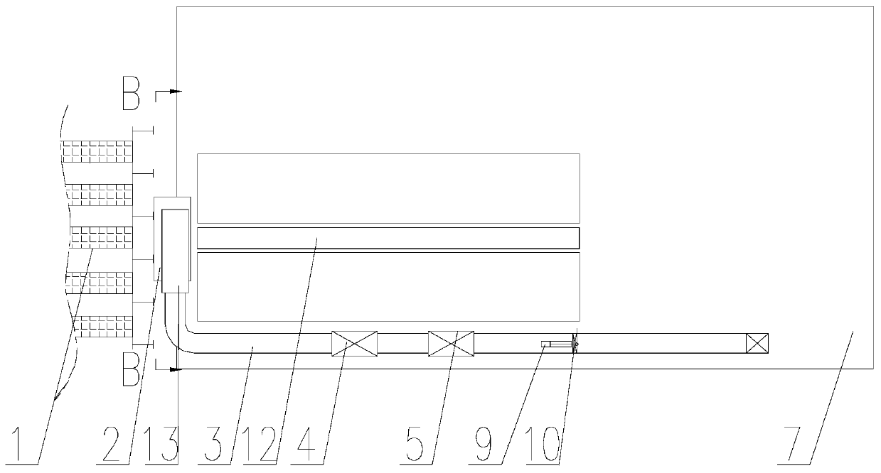 Coaling dust removal system applied to stamp-charging coke pusher (SCP integrated machine) and operating steps of system