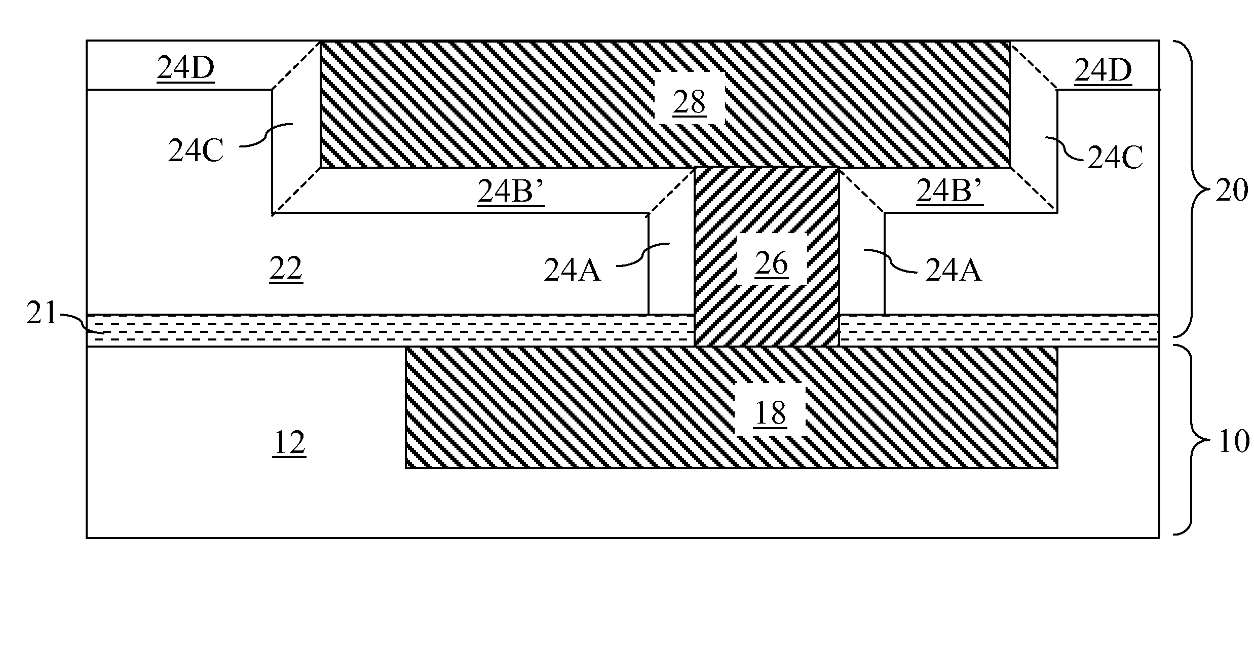 Fluorine depleted adhesion layer for metal interconnect structure