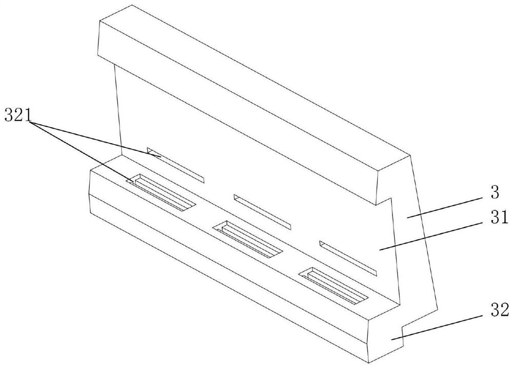 Fabricated single-slope type bridge anti-collision guardrail