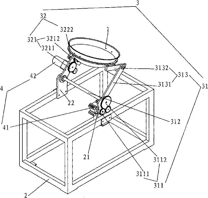 Pot-turning device and cooking device using same