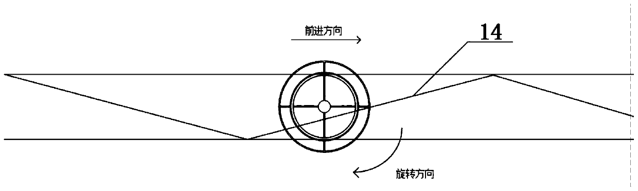 Pantograph head of ring shaft rotary electric traction locomotive