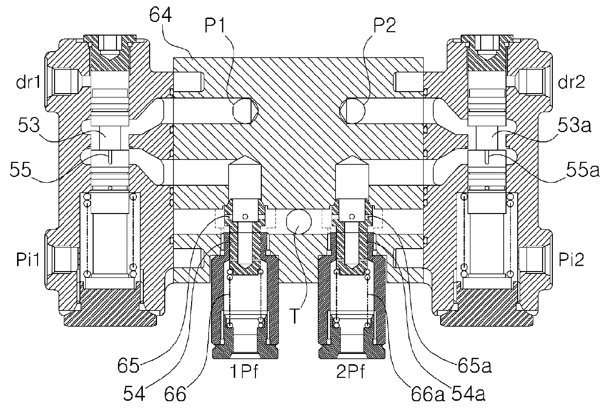 Hydraulic circuit for pipe layer