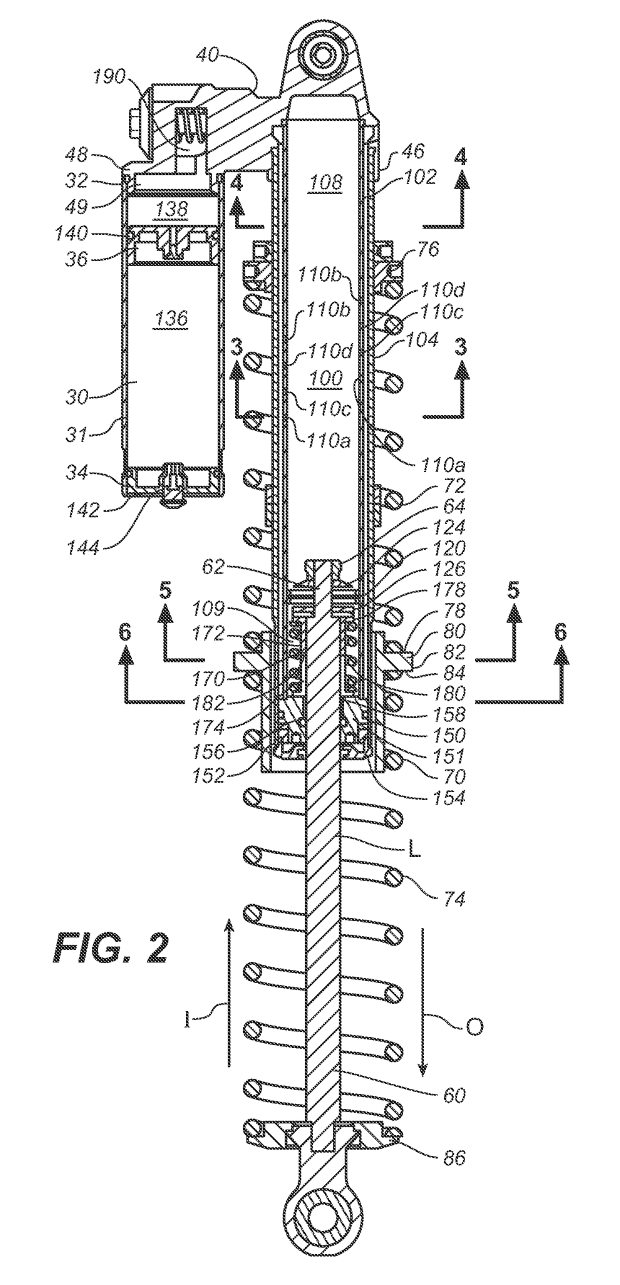 Twin tube damper with remote gas reservoir