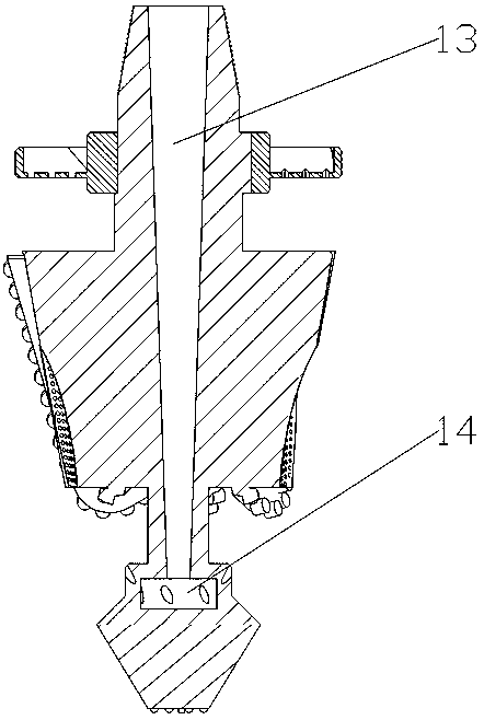 Composite drilling bit for subsea natural gas hydrate layer