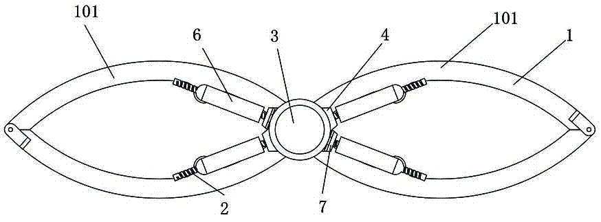 Synchronous telescopic deformation type track leg composite traveling device