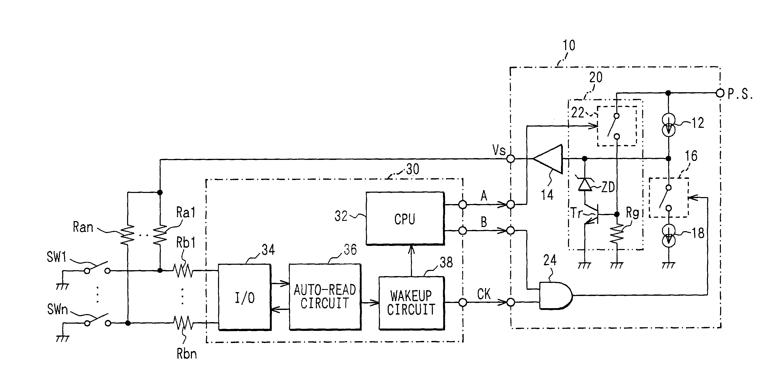 Switching status determination device and method for determining switching status