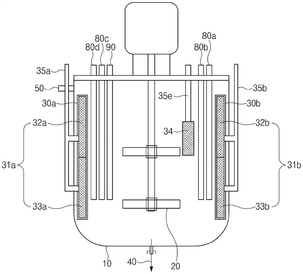 Device and method for manufacturing positive electrode active material precursor