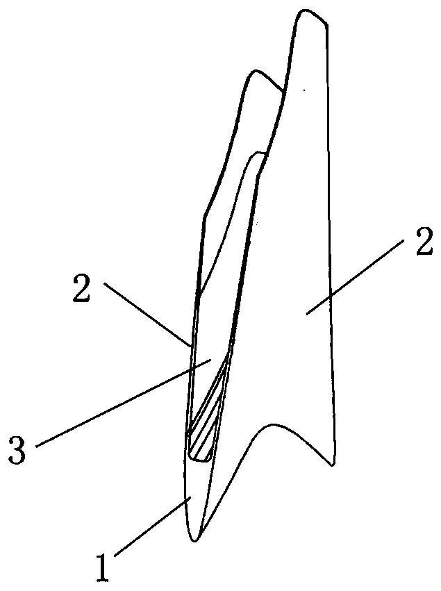 Composite forming method for components characterized by large-angle thin-wall twisting and narrow deep cavities