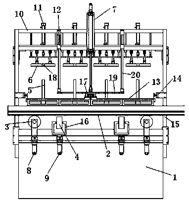 Garment production cloth transferring mechanism