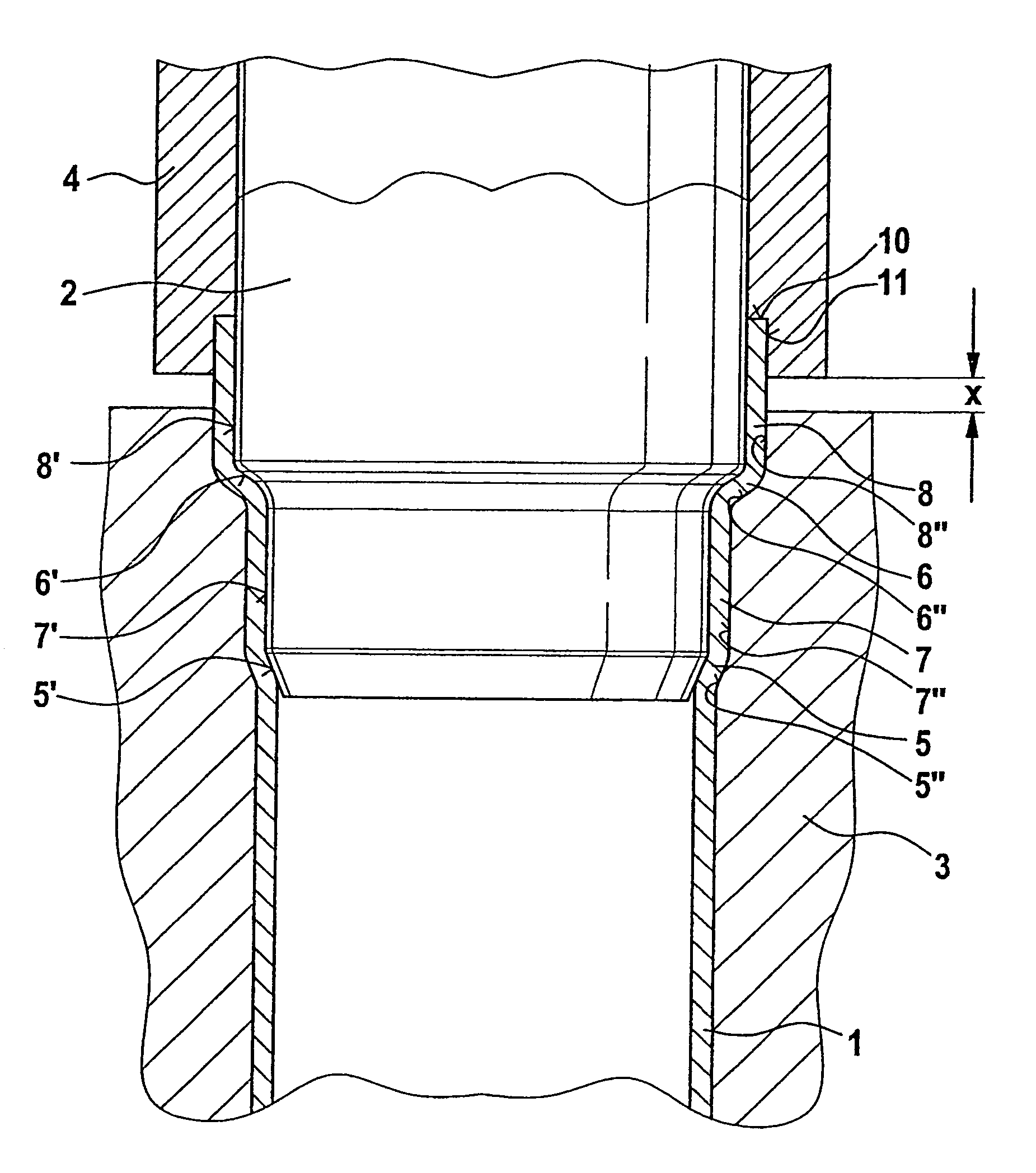 Method for producing a coupling on a pipe and device for producing said coupling