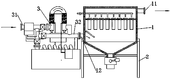 Self-distribution bag type dust remover