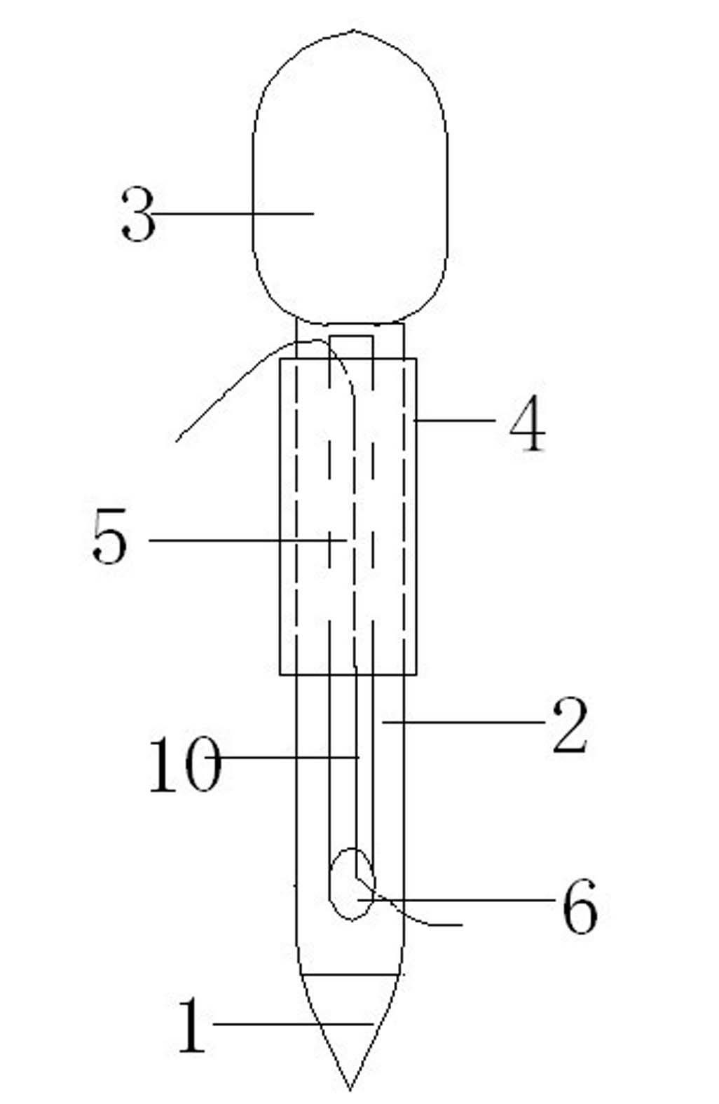 Embroidery needle for woolen embroidery and woolen embroidery method