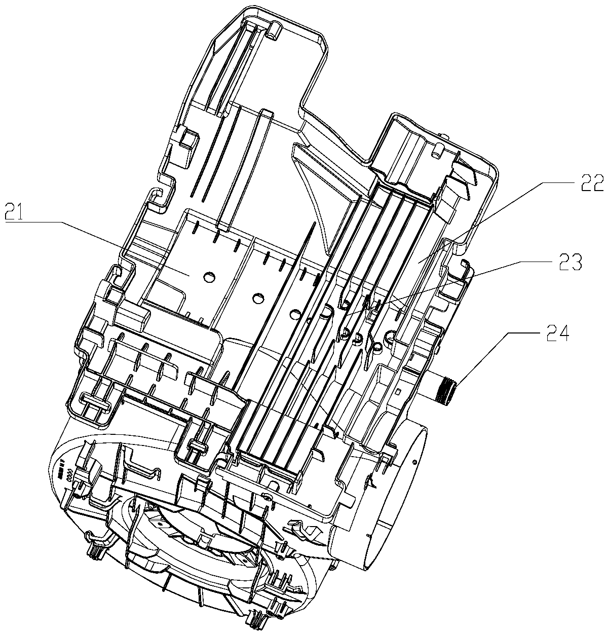 Middle-layer water receiving disc and mobile air conditioner with water receiving disc