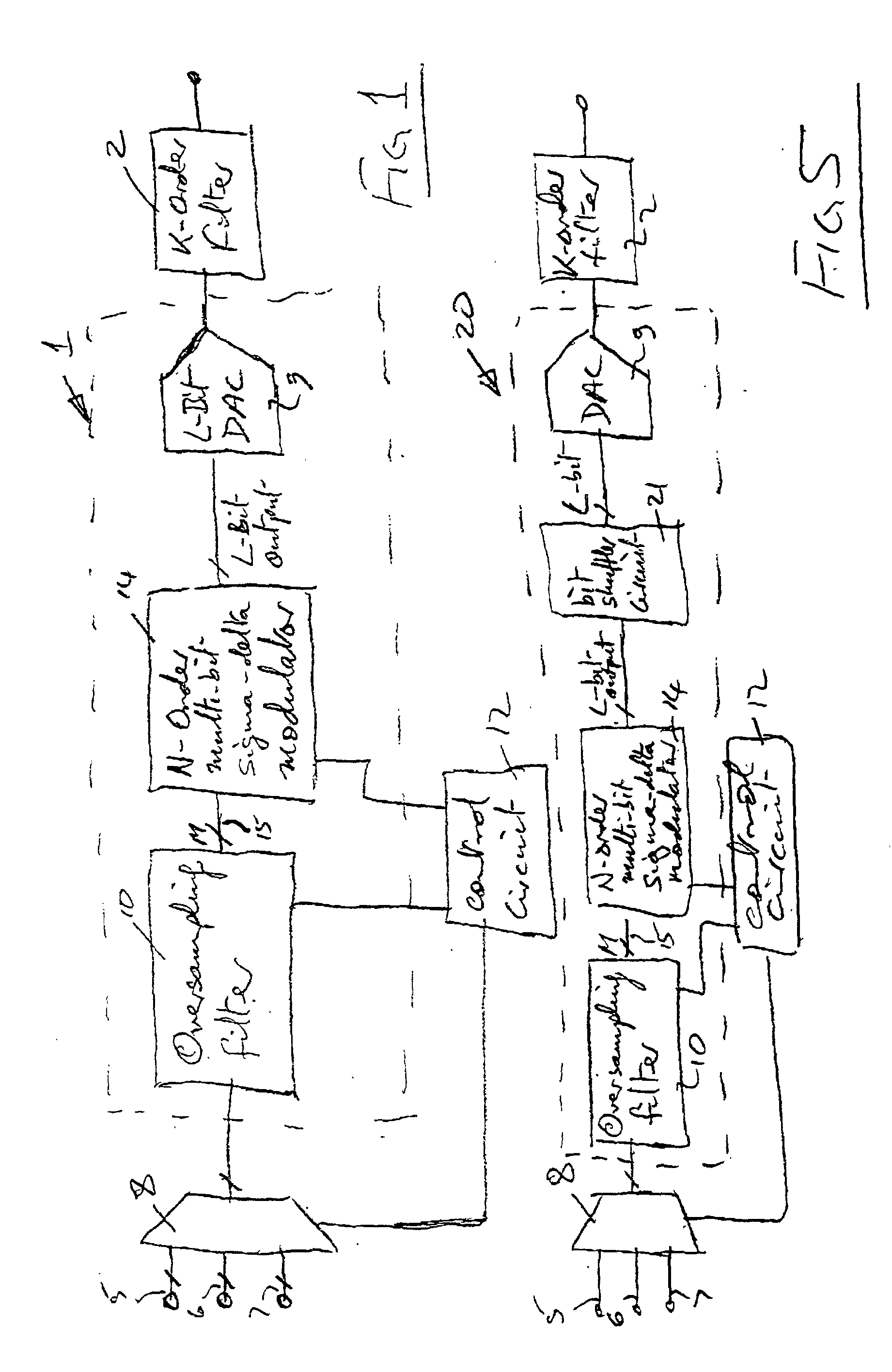 Method for converting a video signal from one of an analogue and digital form to the other of the analogue and digital form with enhanced signal to noise ratio