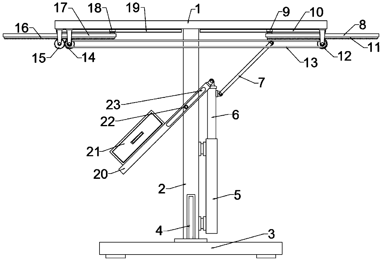 Extensible platform based on hydraulic transmission principle