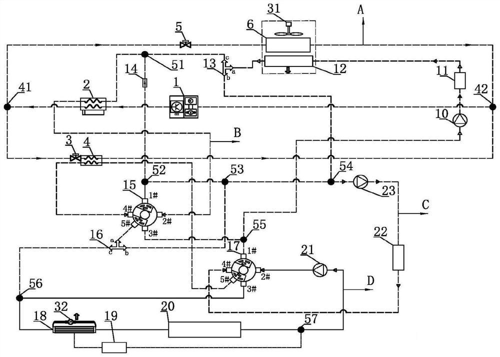 Integratable heat pump air conditioner and heat management system and control method thereof