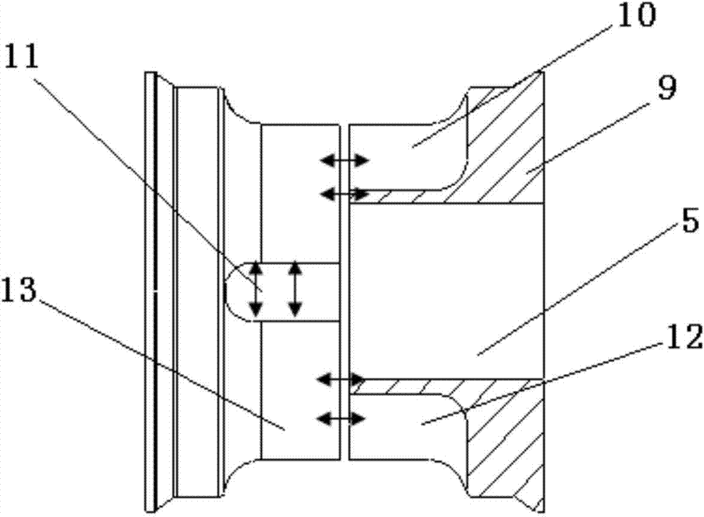 Shock absorption structure of pull rod suspension device