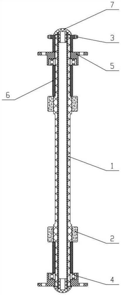 Shaft assembly for lithium battery material production and combination method thereof