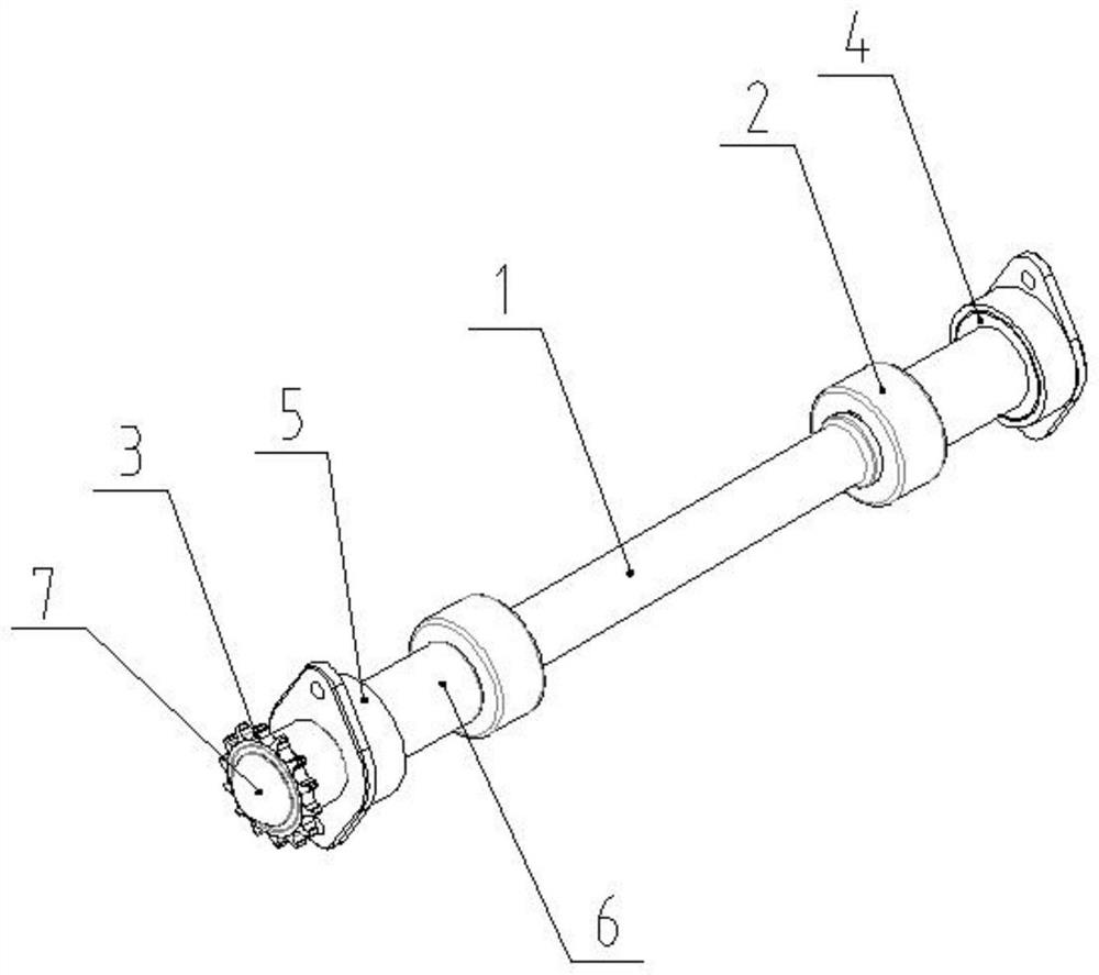 Shaft assembly for lithium battery material production and combination method thereof