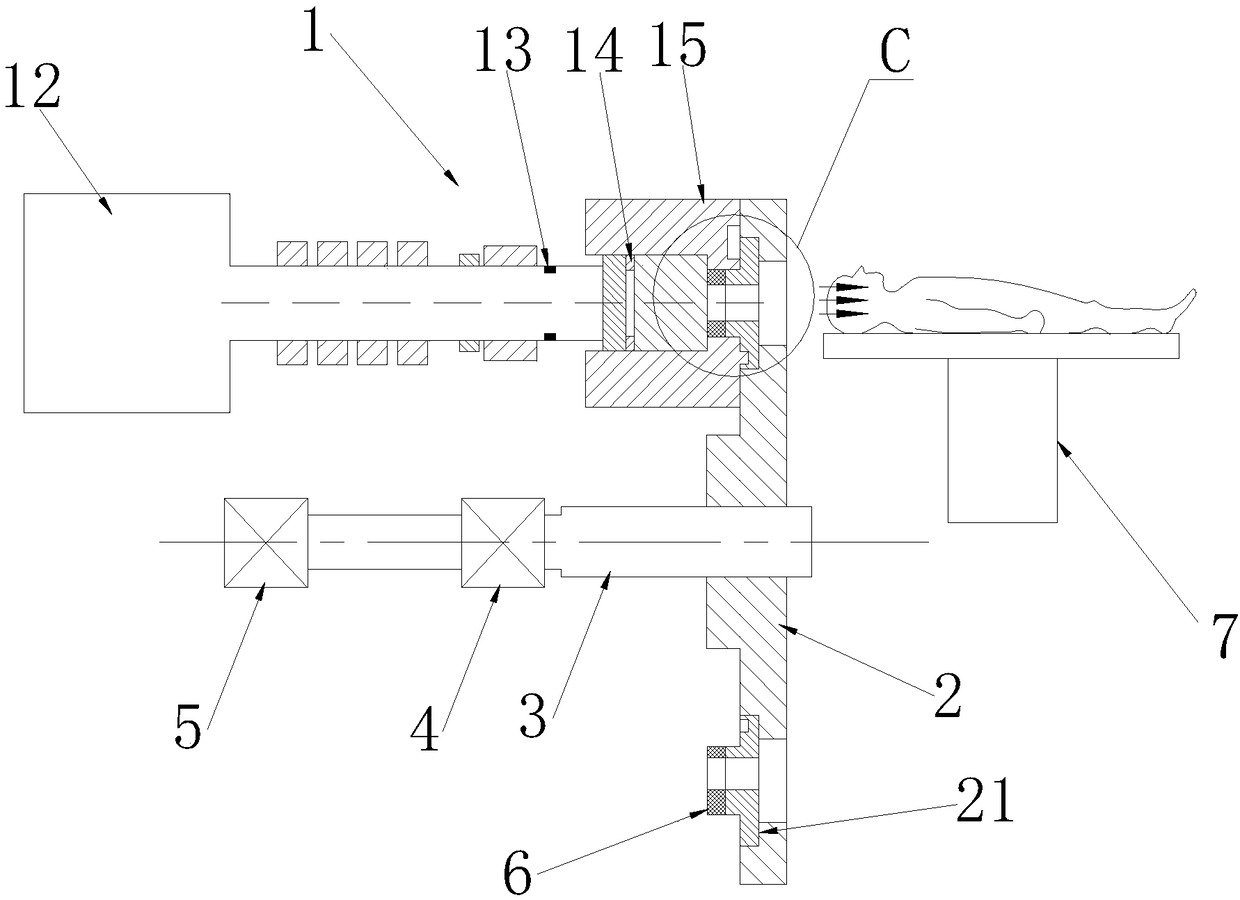 Collimator replacing device and use method thereof