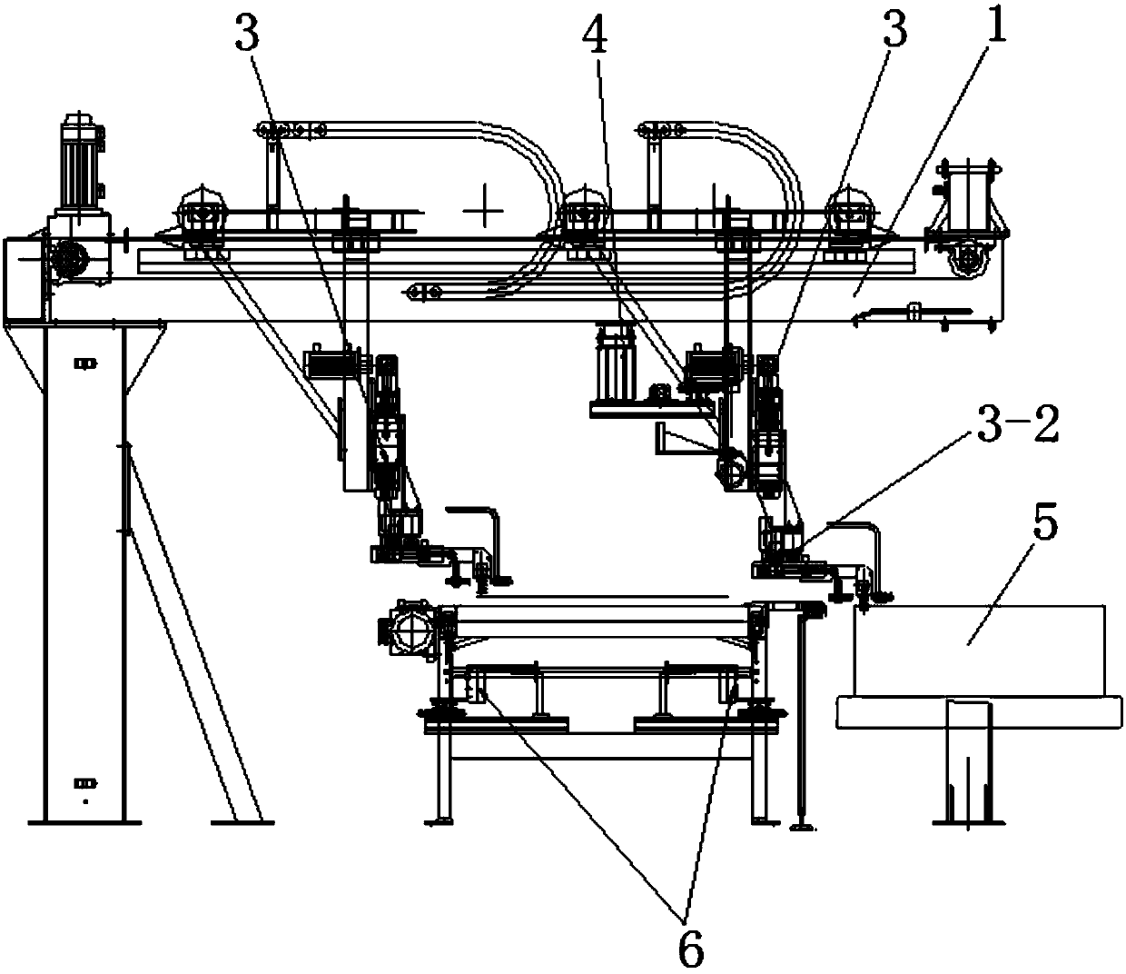 A double-sided embossing machine