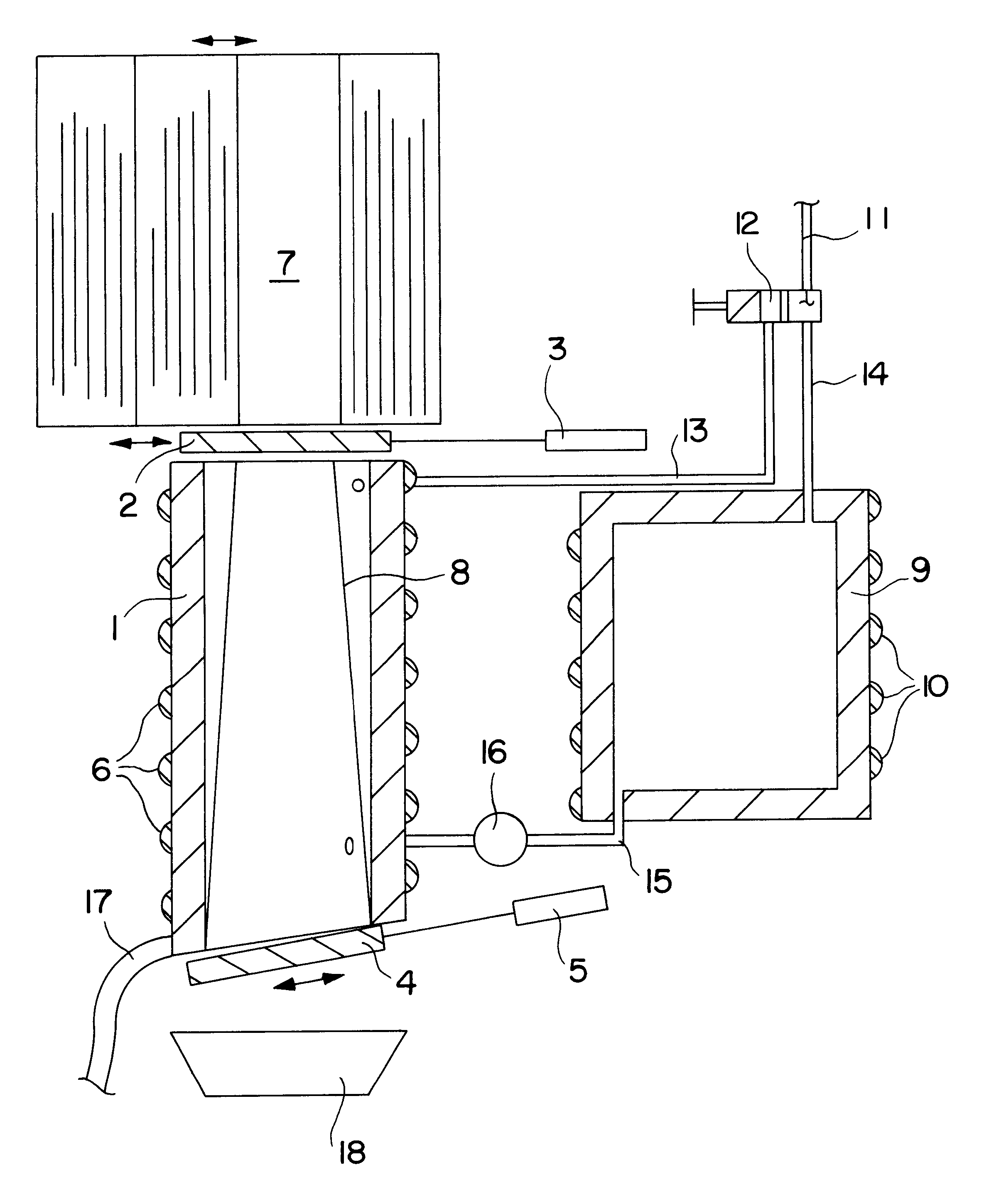 Device for the discontinued preparation of pasta