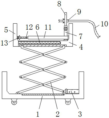 A communication engineering construction device capable of locating the location of cables