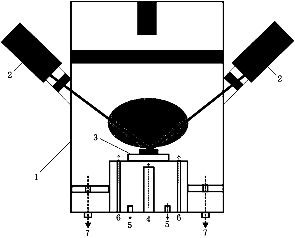 Device and method for preparing single crystal diamonds by laser enhanced plasma CVD