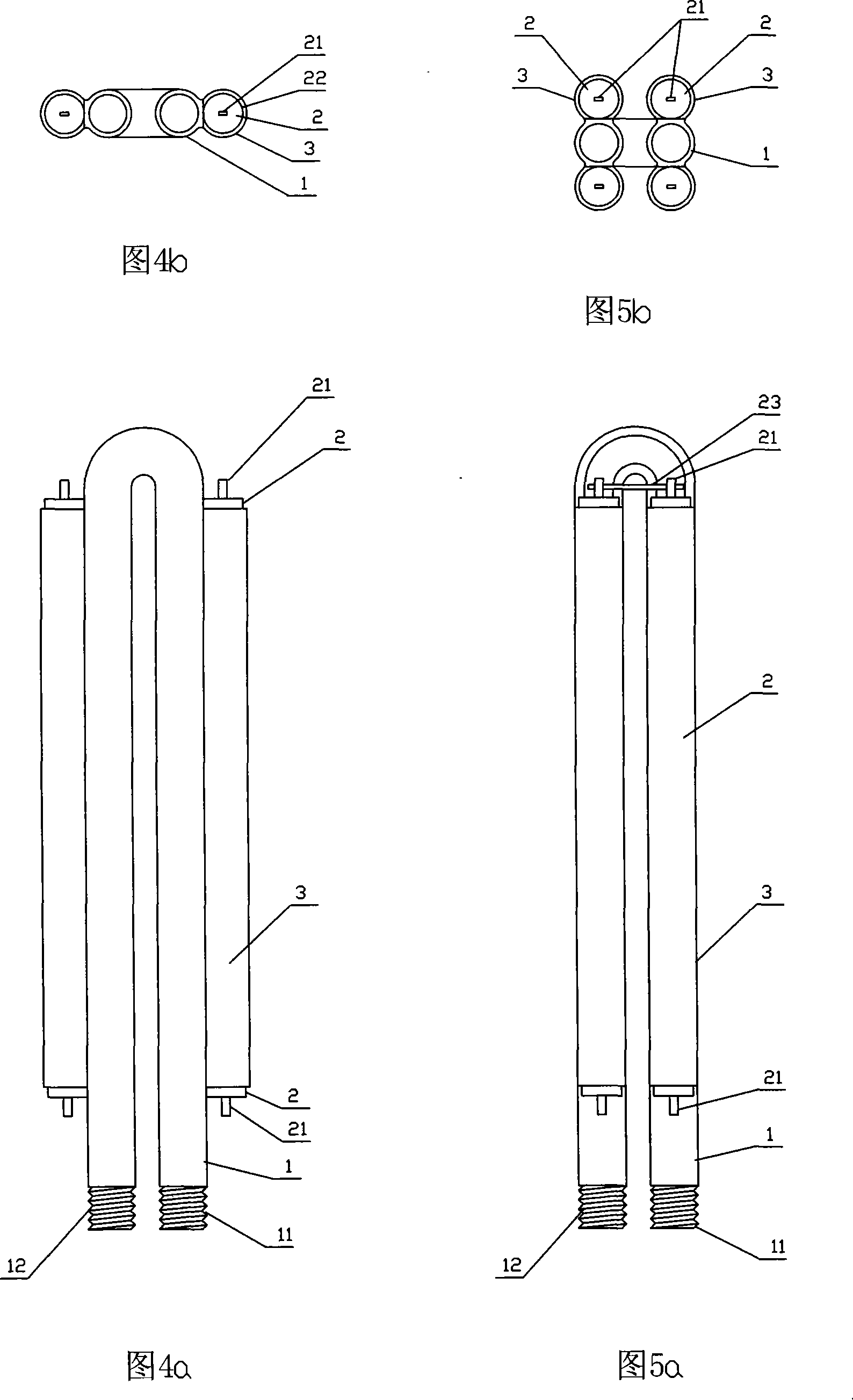 A tube type heater for electric water heater