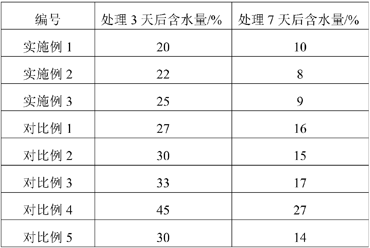 Garbage drying treatment method and application thereof