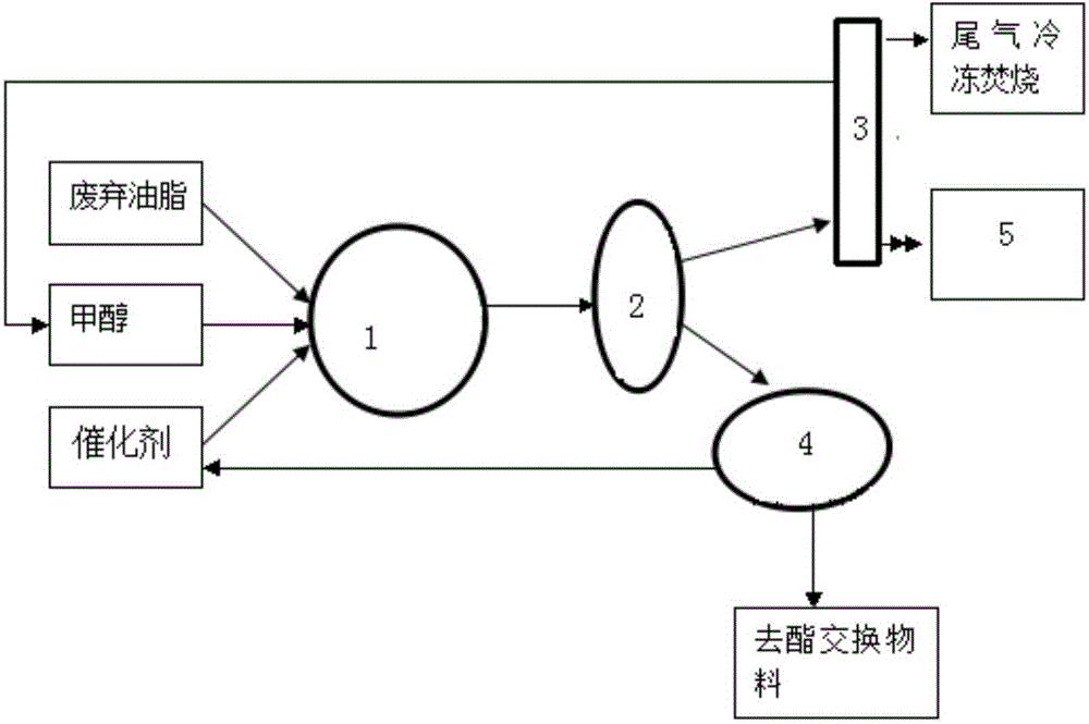 Continuous esterification technique for producing biodiesel from waste grease