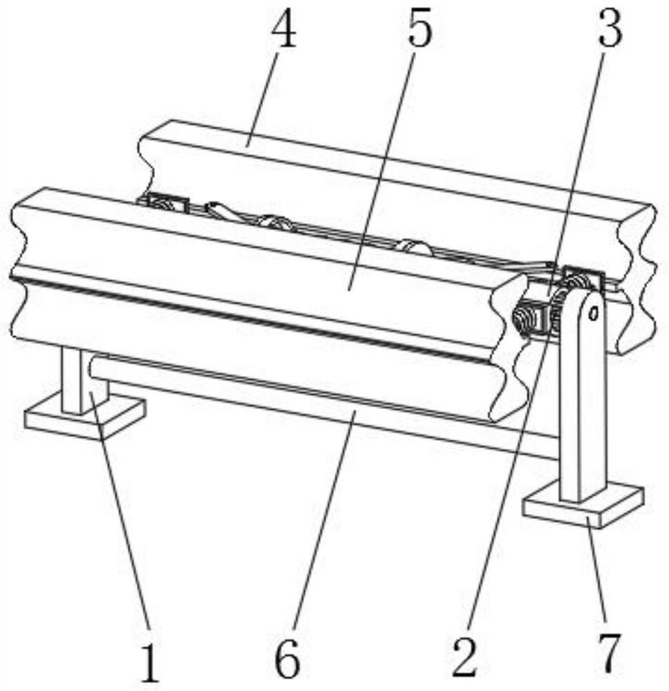 Self-adjusting double-layer road guardrail