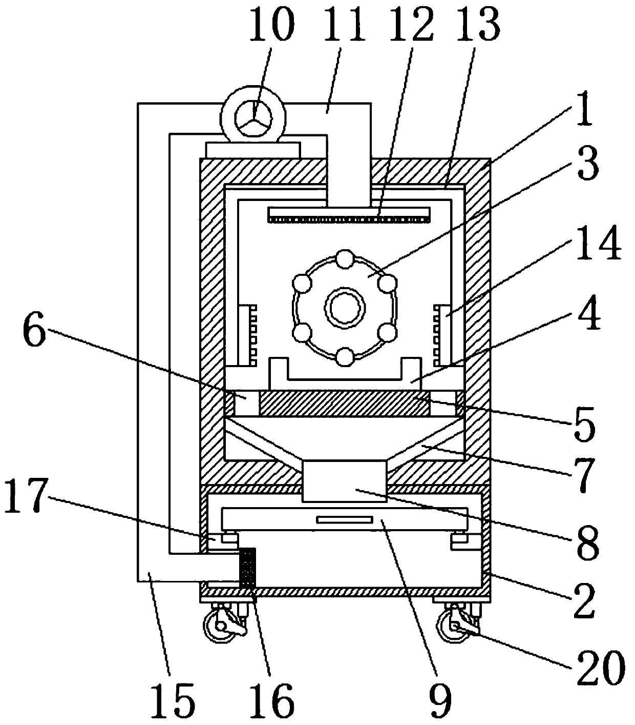 Machining waste scrap treatment device