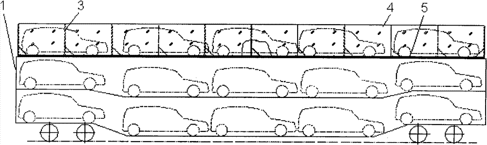 Three-decker railway freight car with detachable top decker