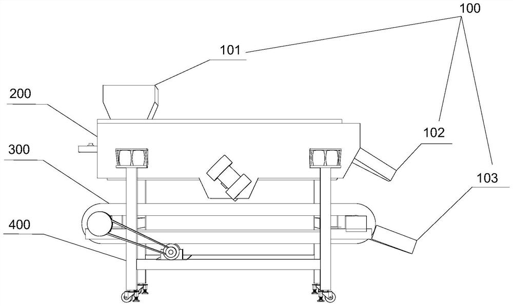 Single-layer-multi-stage full-automatic vibration screening system