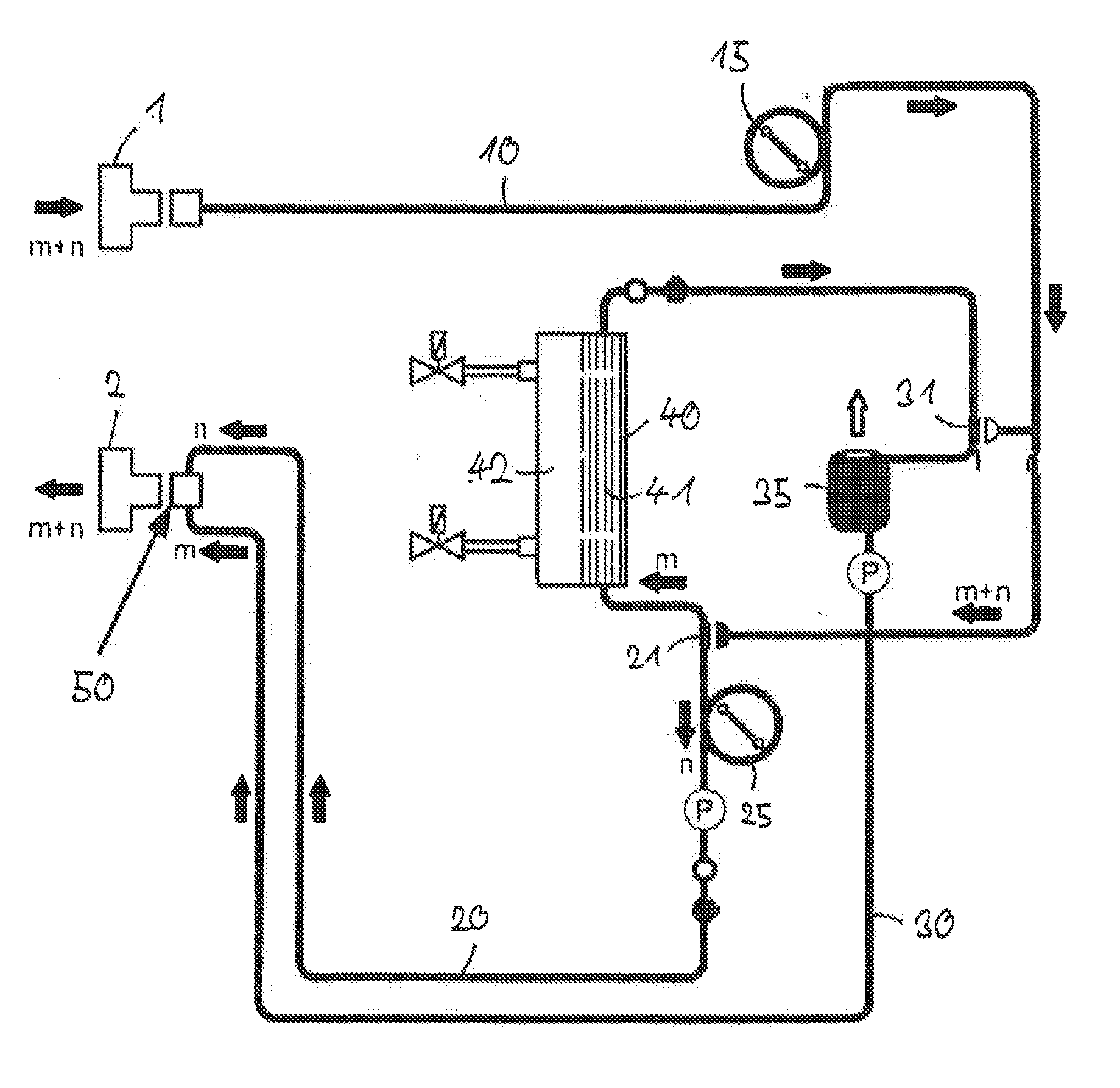 Method for filling and rinsing a set of blood lines