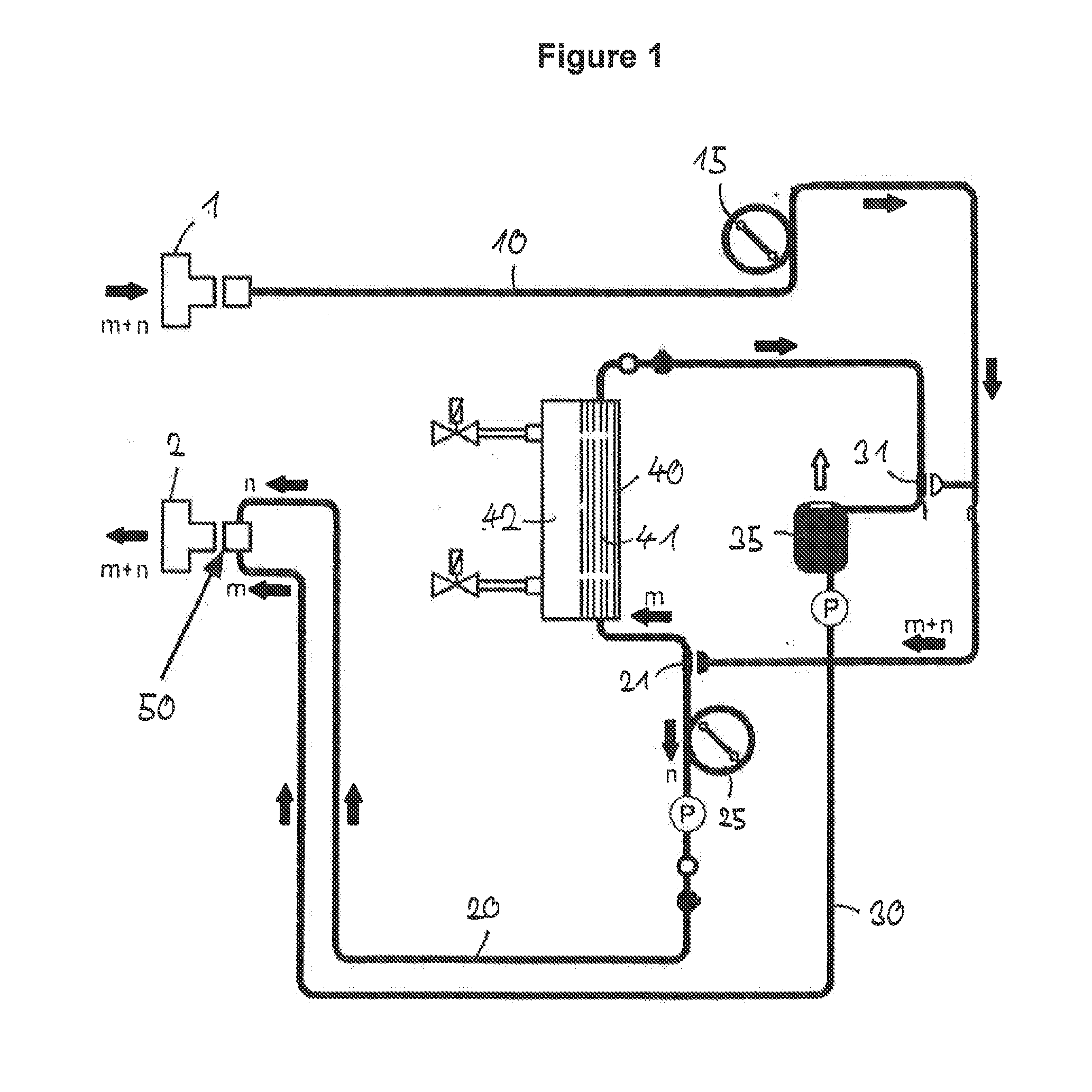 Method for filling and rinsing a set of blood lines