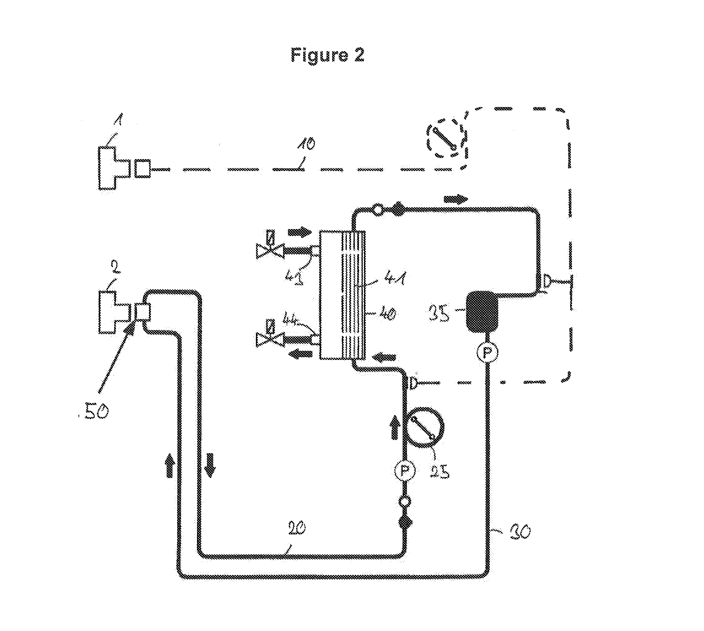 Method for filling and rinsing a set of blood lines