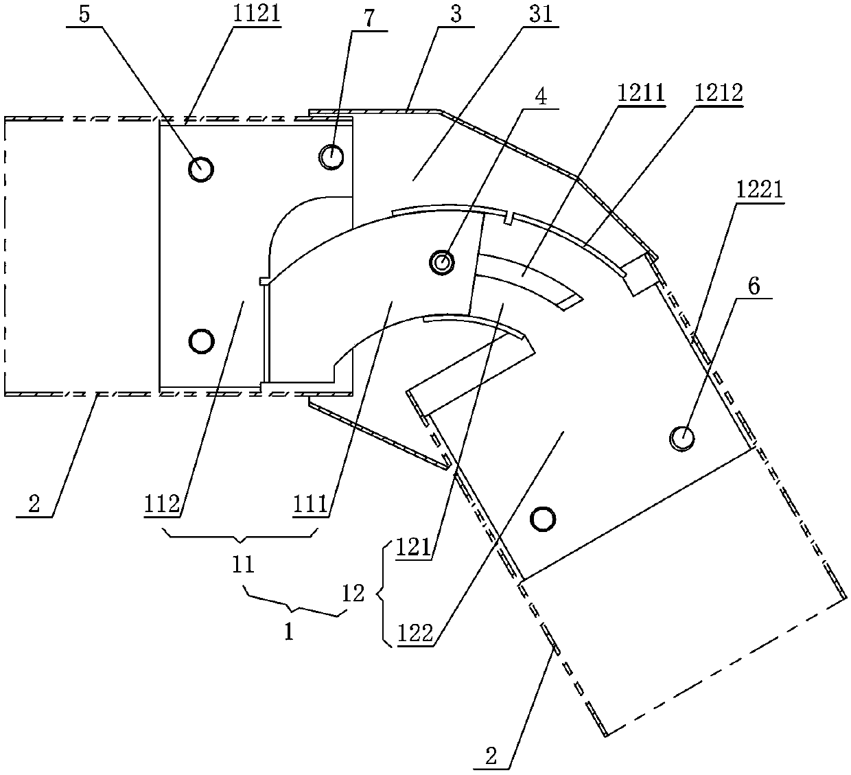 Corner connecting fitting for surface tubes