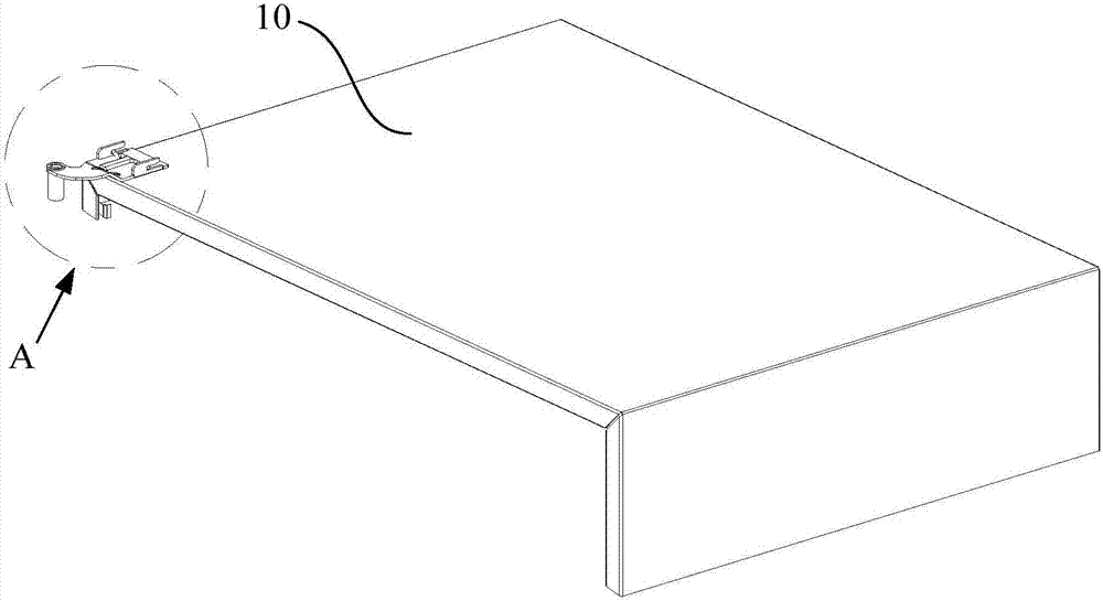 A hinge installation structure of a door body and a refrigerator