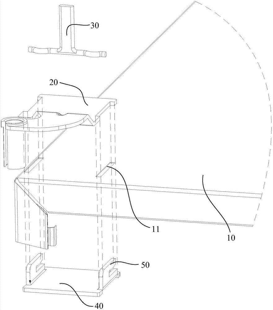 A hinge installation structure of a door body and a refrigerator