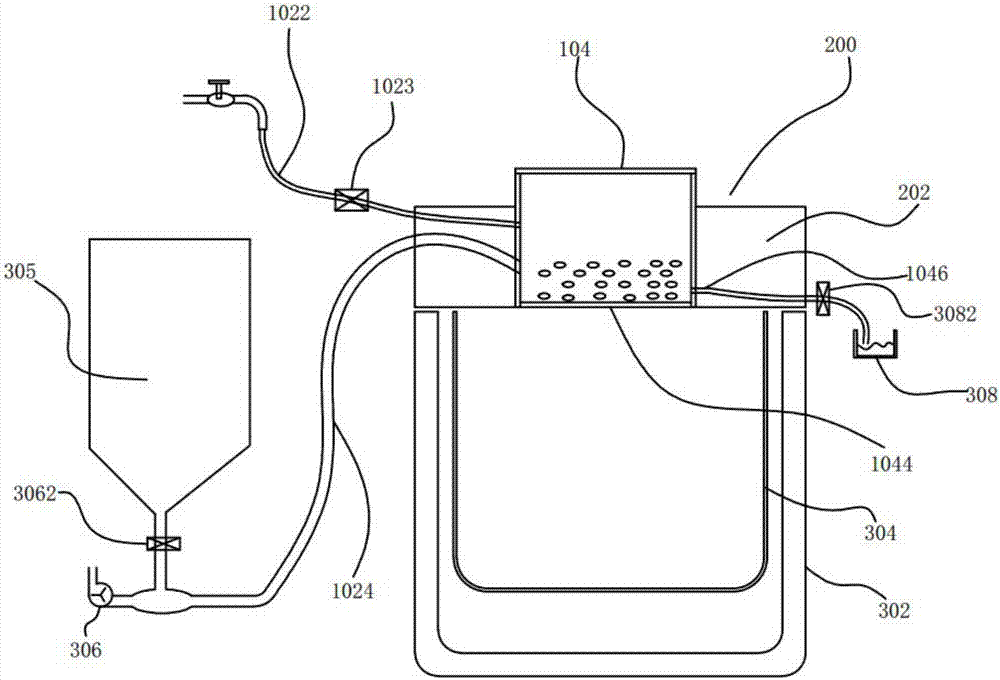 Material washing component, upper cover and cooking appliance