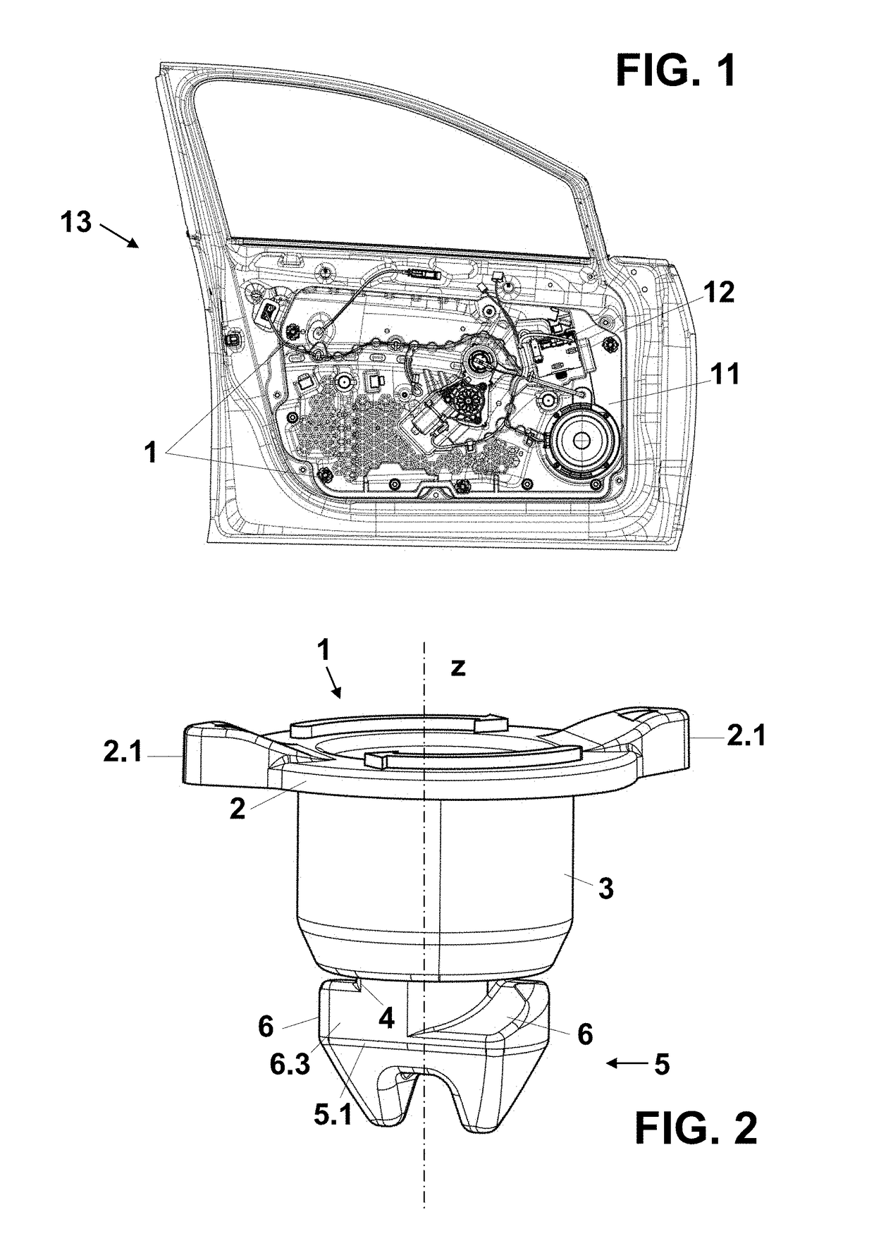 Quarter turn clip for connecting a vehicle metal sheet plate and an expanded polypropylene vehicle panel and quarter turn clip and expanded polypropylene vehicle panel assembly