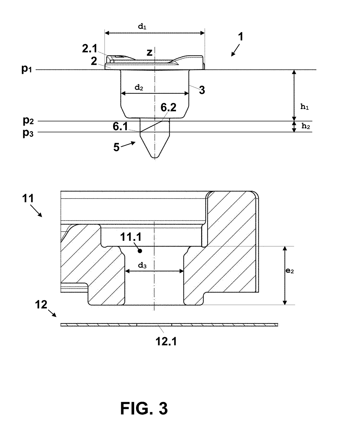 Quarter turn clip for connecting a vehicle metal sheet plate and an expanded polypropylene vehicle panel and quarter turn clip and expanded polypropylene vehicle panel assembly