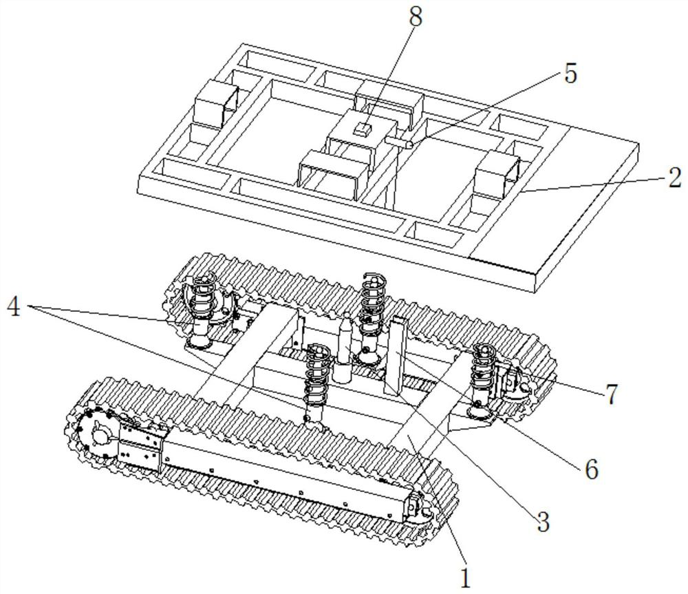 A new type of orchard operating platform leveling device