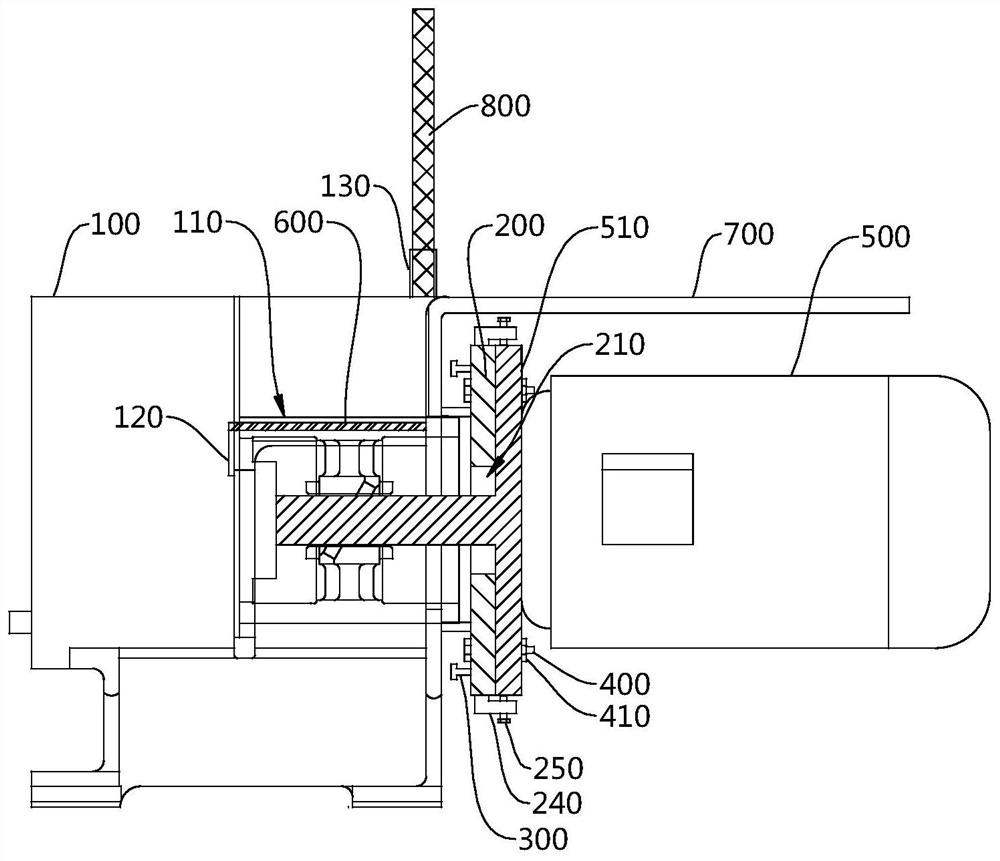 A kind of installation method of apron base and apron motor