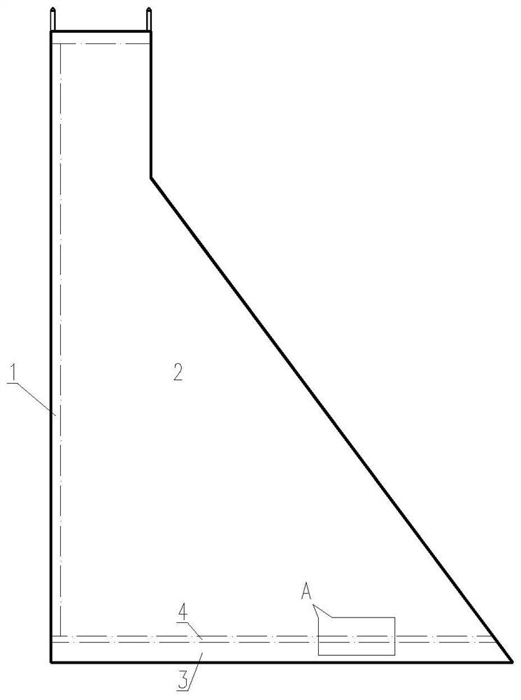 Transition layer structure of rockfill concrete gravity dam and construction method thereof