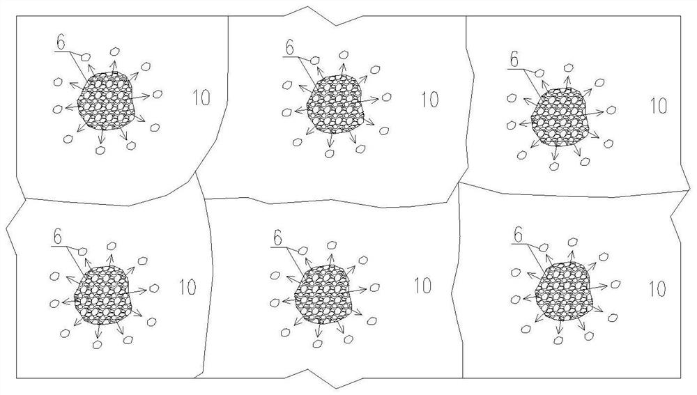 Transition layer structure of rockfill concrete gravity dam and construction method thereof